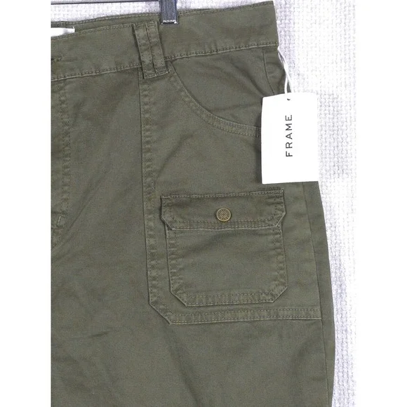 FRAME UTILITY POCKET PANTS GREEN WASHED WINTER MOSS Women's Size 33 NWT - Picture 6 of 14